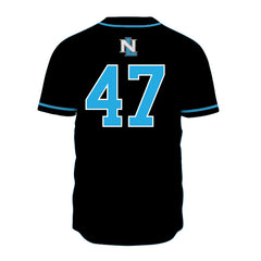 New Level Softball Jersey - Black with Columbia Blue